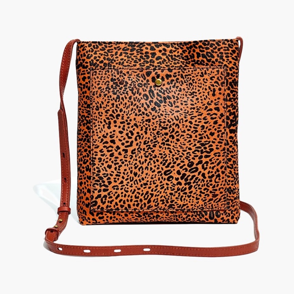 Madewell Crossbody Purse Women's The Slim Brooklyn  Mini Animal Print Pony Hair
